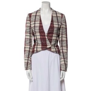 Derek Crosby 10 Lam Plaid Print Blazer